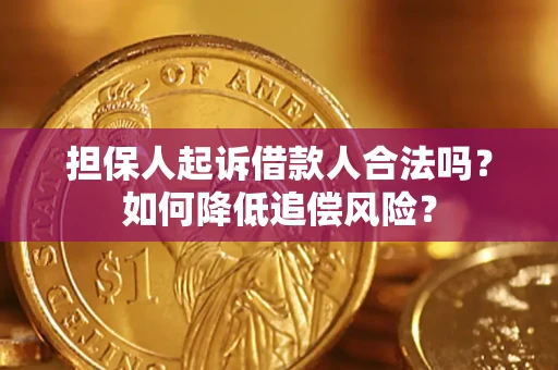 武汉担保人起诉借款人合法吗？如何降低追偿风险？