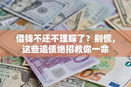 武汉借钱不还不理睬了？别慌，这些追债绝招救你一命